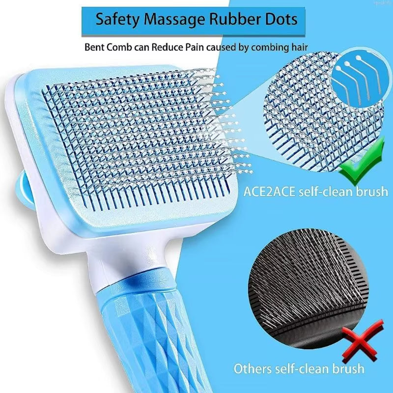 Dog Hair Remover Brush Cat Grooming and Care Comb for Long Hair Dog Pet Removes Hairs Cleaning Bath Brush Dog Supplies