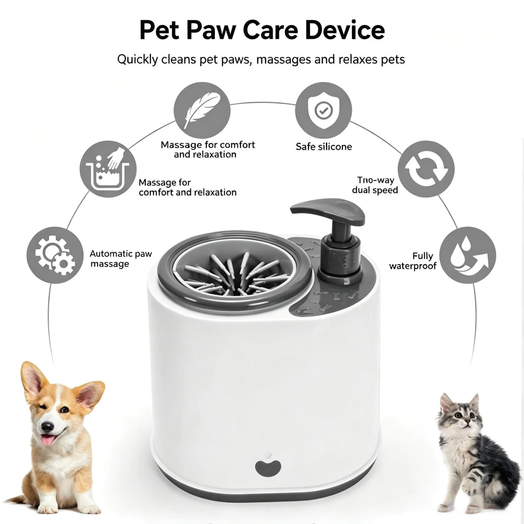 2 in 1 USB Charge Electrical Pets Dogs Paw Washing Cup Cleaner with Shampoo Bottle Accessories Dogs Paw Washing Cup