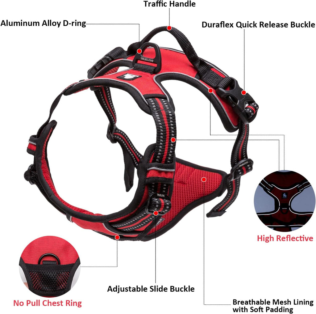 Reflective No-Pull Dog Harness - Adjustable Padded Vest with Comfort Control