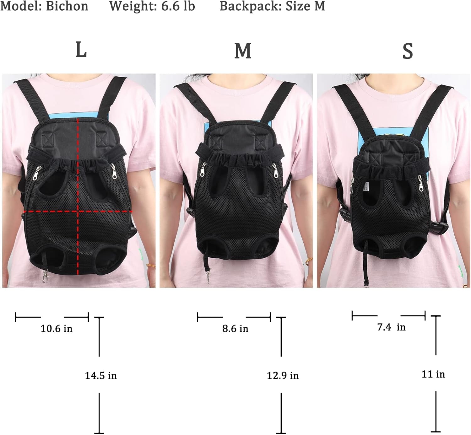 Portable Dog Carrier Backpack - Hands-Free Front Pack for Hiking & Travel