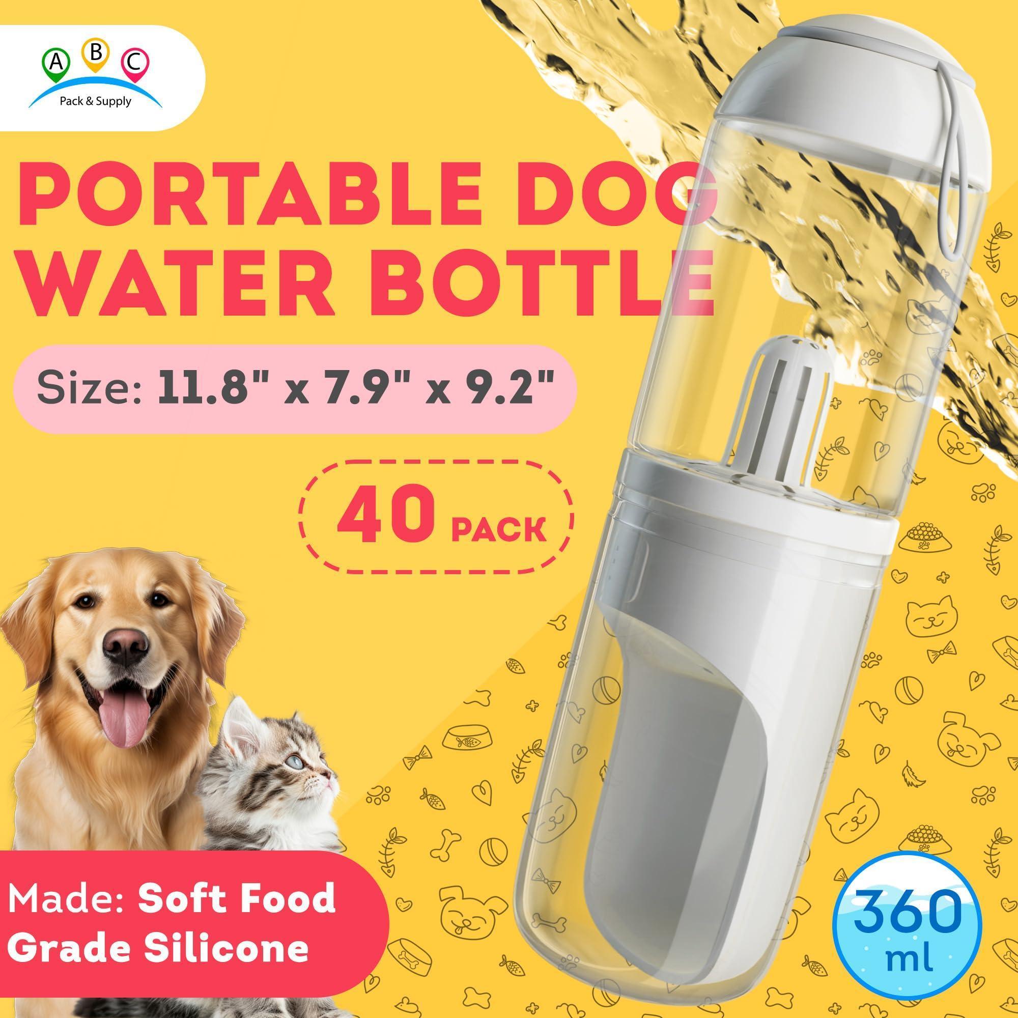 Portable Dog Water Bottle - Leak-Proof Travel Bowl Dispenser for Walks & Hikes