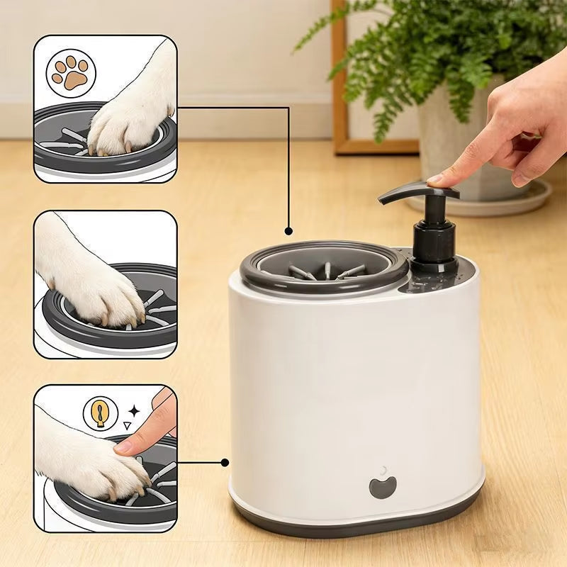 2 in 1 USB Charge Electrical Pets Dogs Paw Washing Cup Cleaner with Shampoo Bottle Accessories Dogs Paw Washing Cup