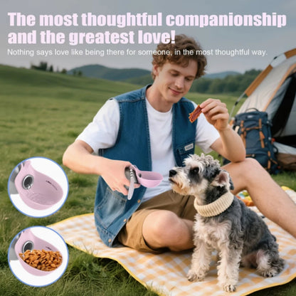 2-In-1 Portable Dog Water Bottle 285ML Stainless Steel&Silicon Leak-Proof Compact Dog outside Travel Water Bottle for Small Dog