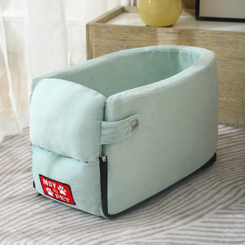 Portable Dog & Cat Car Seat Carrier - Safe Travel Bed for Small Pets