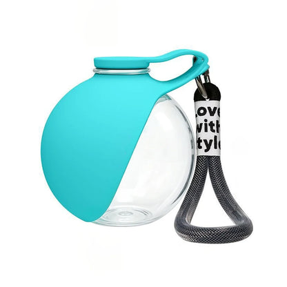 2-In-1 Portable Dog Water Bottle 285ML Stainless Steel&Silicon Leak-Proof Compact Dog outside Travel Water Bottle for Small Dog
