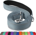 Dog Leash, 5 FT Double-Sided Reflective, Padded Handle Nylon Heavy Duty Leashes for Small Dogs Walking, Grey
