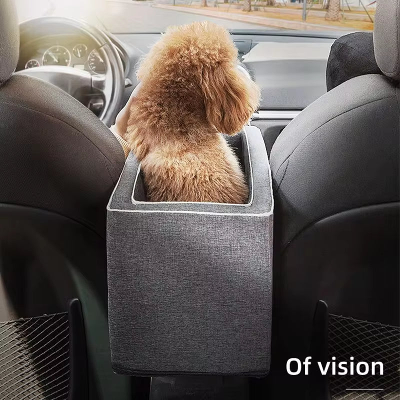 Portable Dog & Cat Car Seat Carrier - Safe Travel Bed for Small Pets